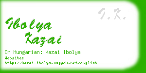 ibolya kazai business card